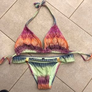 Vix brand multi colored bikini! Barely worn!